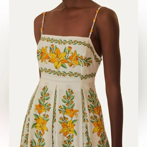 Tropical Lightness Off White Farm Rio Maxi Size Small NWT - Picture 3 of 3